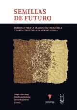 Portada del libro con imágenes de semillas en distintos tonos mezcladas. 