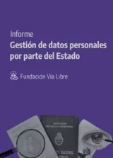 Imágenes de documentos argentinos sobre fondo violeta con título del informe. 